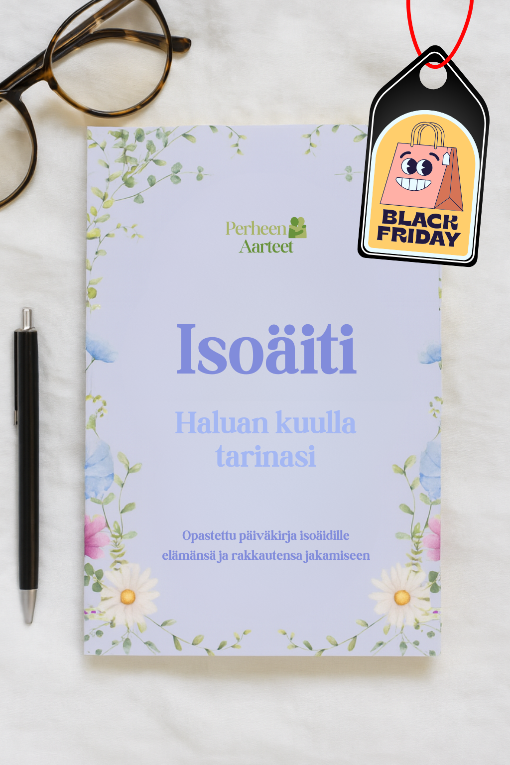 Isoäidin muistot – Opastettu päiväkirja 💜 BLACK FRIDAY -50 % 💜