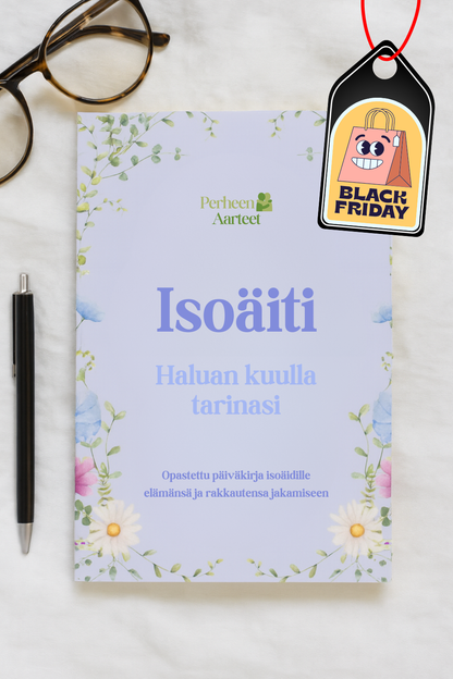 Isoäidin muistot – Opastettu päiväkirja 💜 BLACK FRIDAY -50 % 💜