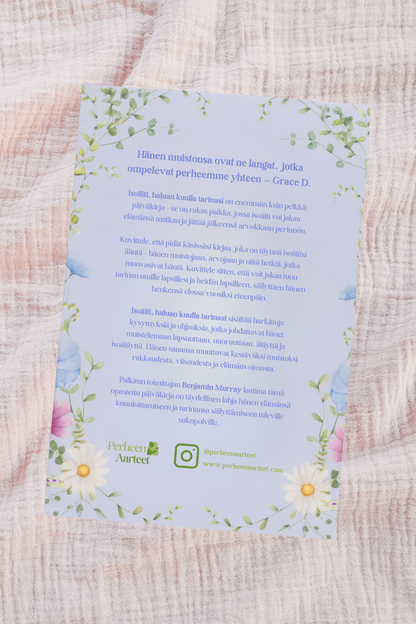 Isoäidin muistot – Opastettu päiväkirja
