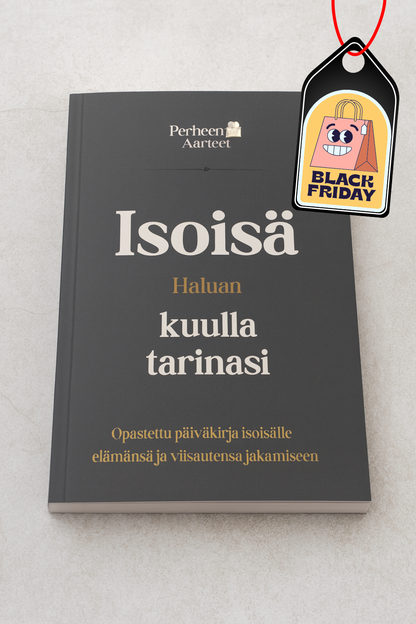 Isoisän muistot – Opastettu päiväkirja 💙 BLACK FRIDAY -50 % 💙